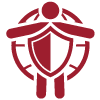 Shield over person